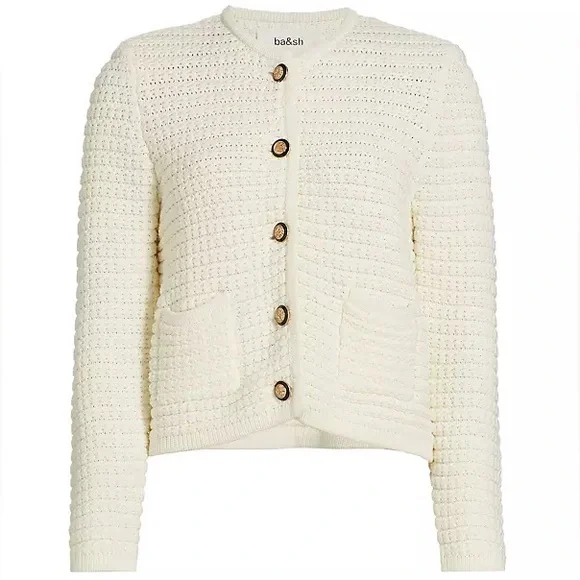 ba&sh Cream Button-Up Cardigan - Picture 13 of 15